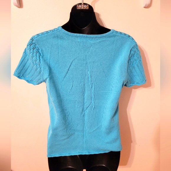 💙 Three Ladies Tradition Petite XS/TP 4P Knit Short Sleeved To - Picture 11 of 13